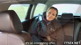 Anal sex in the taxi porn video