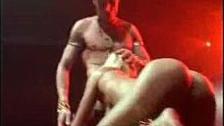 Nasty blonde sex on stage hard porn video